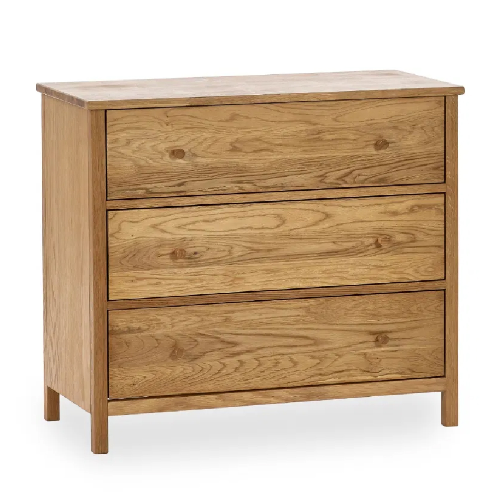 Calliope Wooden Chest Of 3 Drawers In Oak