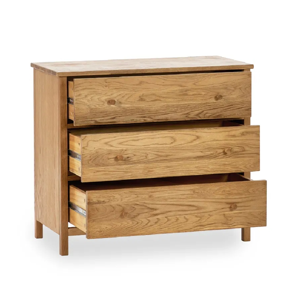 Calliope Wooden Chest Of 3 Drawers In Oak