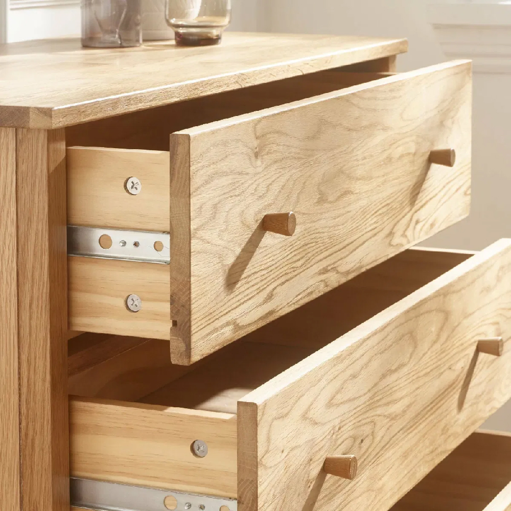 Calliope Wooden Chest Of 5 Drawers In Oak
