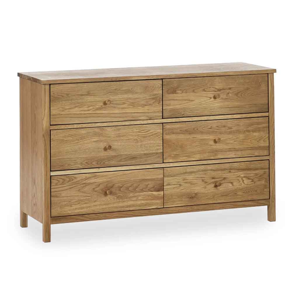 Calliope Wooden Chest of 6 Drawers in Oak