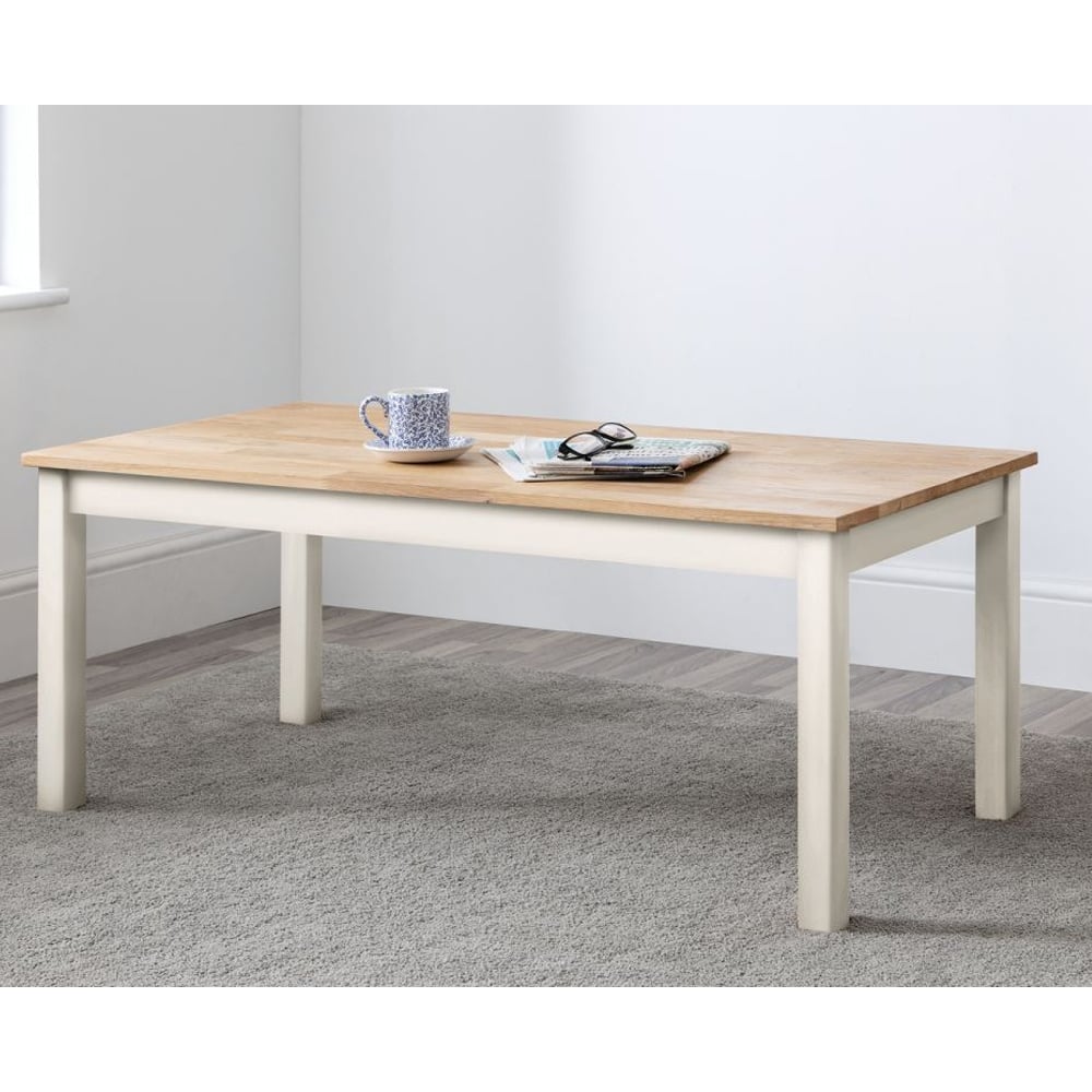 Read more about Calliope wooden coffee table in ivory and oak