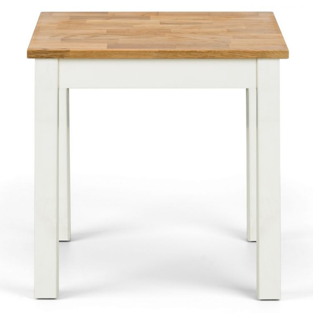 Calliope Wooden Lamp Table In Ivory And Oak