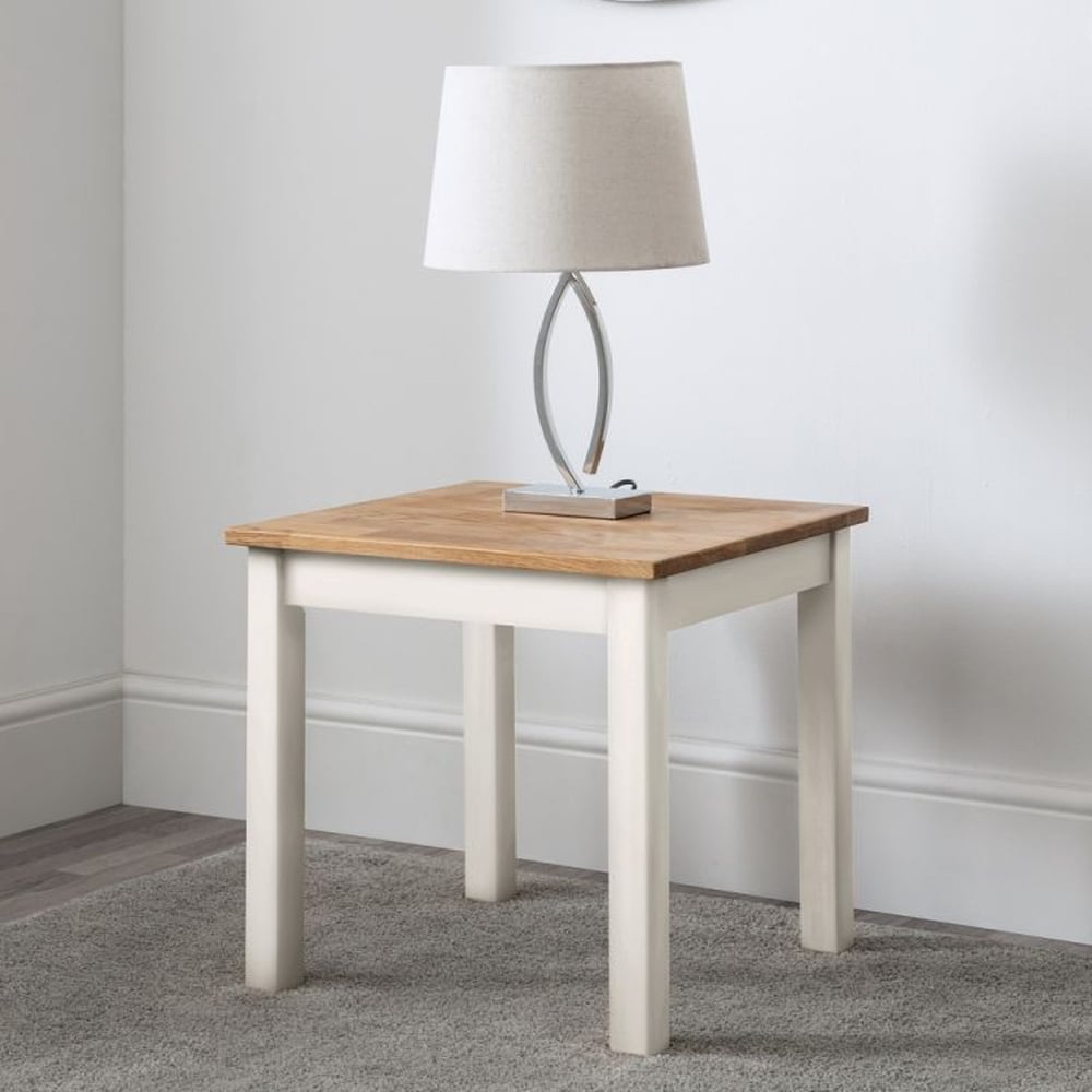 Read more about Calliope wooden lamp table in ivory and oak