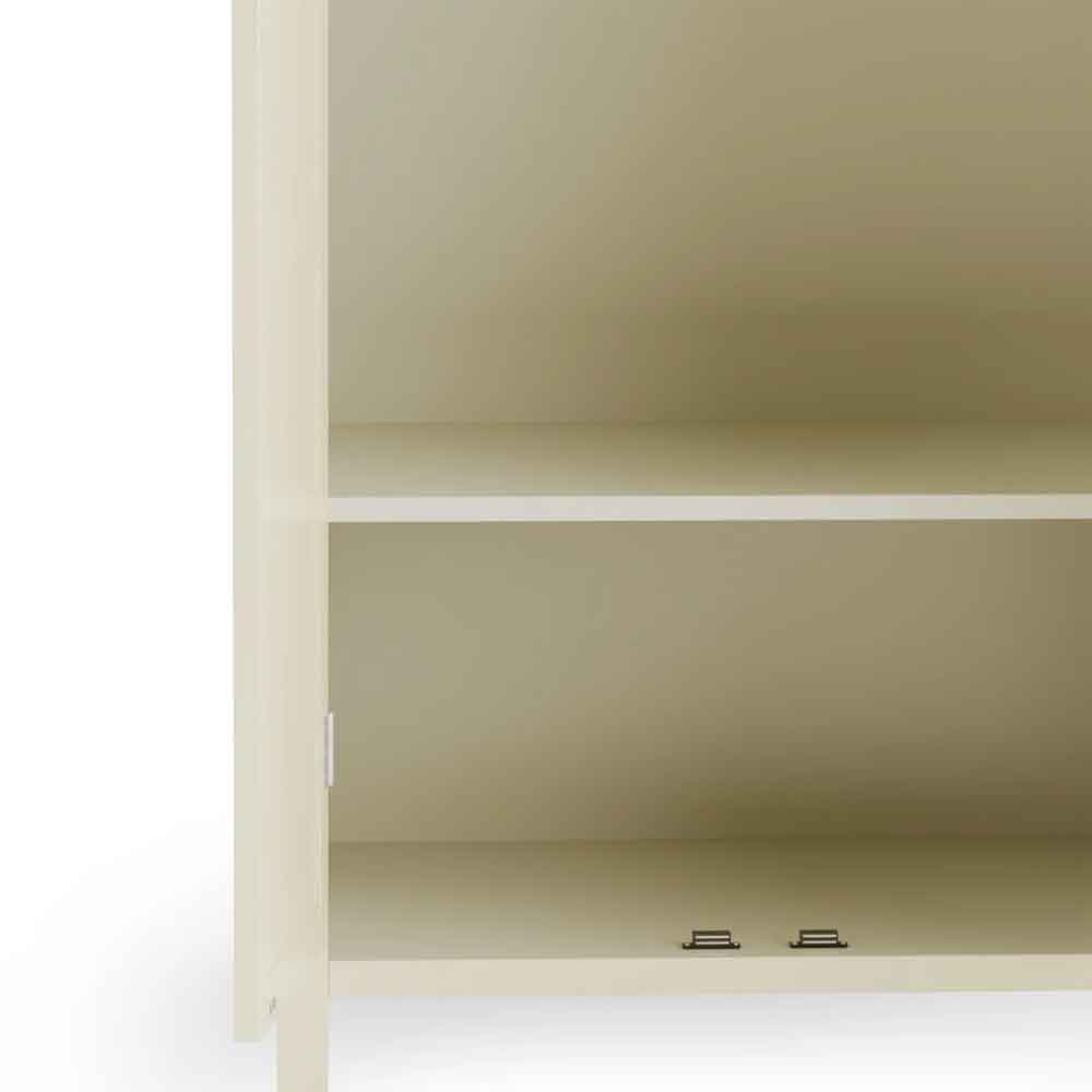 Calliope Wooden Wardrobe with 2 Doors in Ivory and Oak