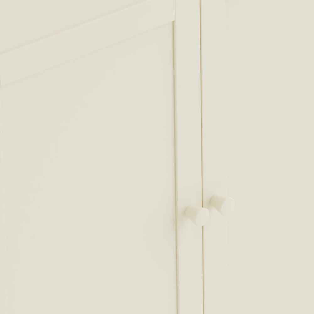 Calliope Wooden Wardrobe with 2 Doors in Ivory and Oak