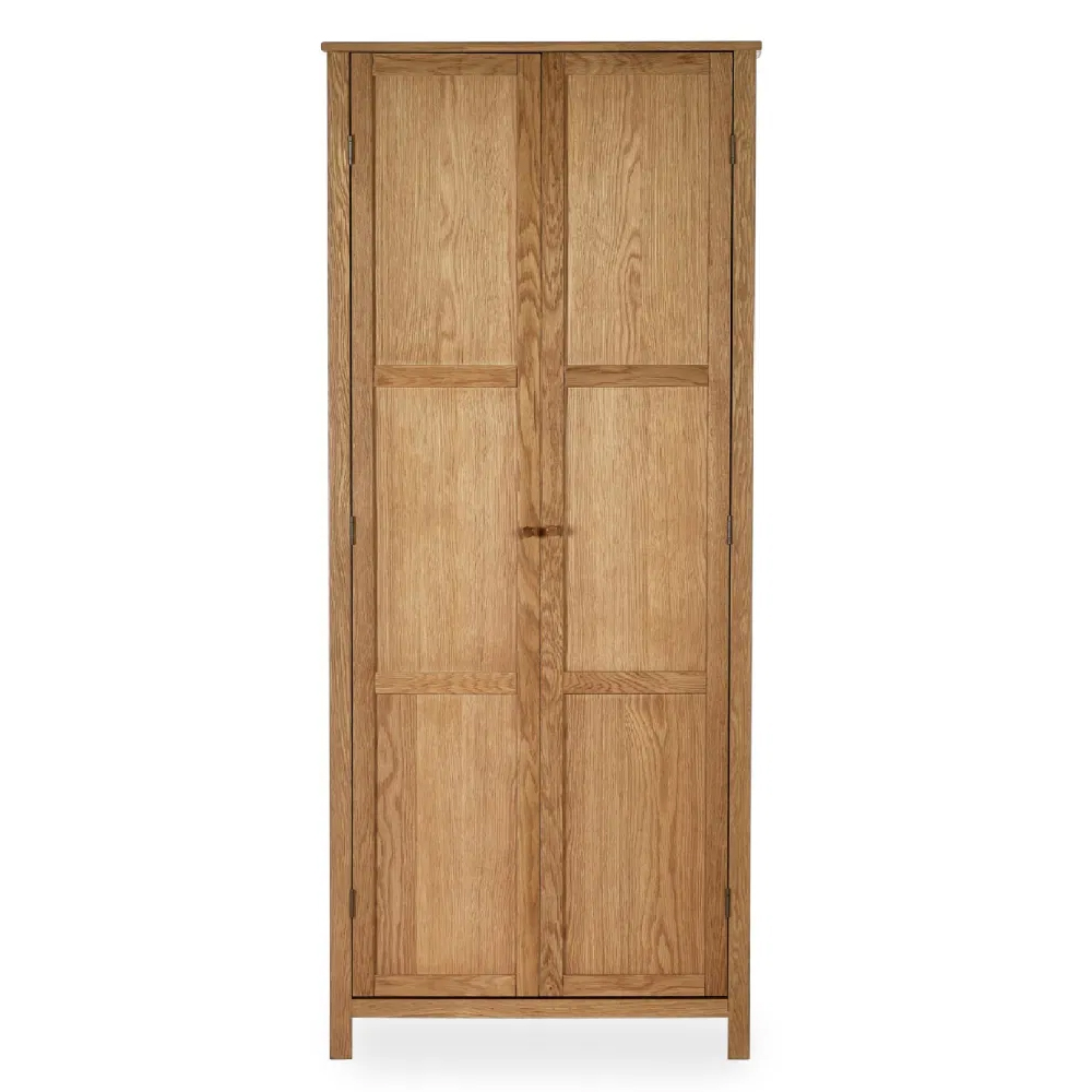 Calliope Wooden Wardrobe With 2 Doors In Oak