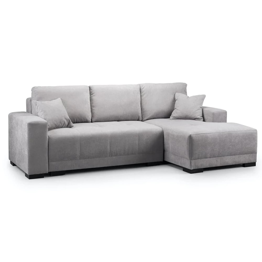 Read more about Callison velvet right hand corner sofa bed in grey