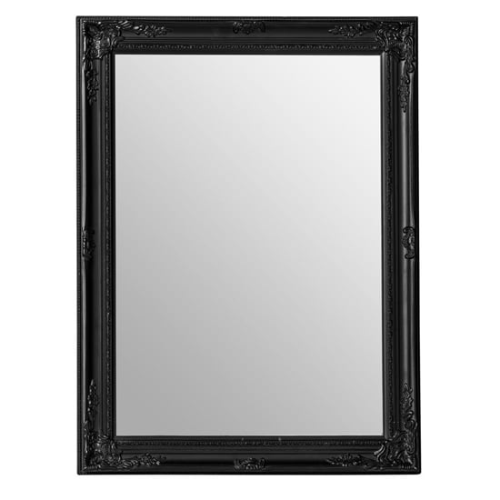 Product photograph of Calotas Rectangular Wall Bedroom Mirror In Black Frame from Furniture in Fashion