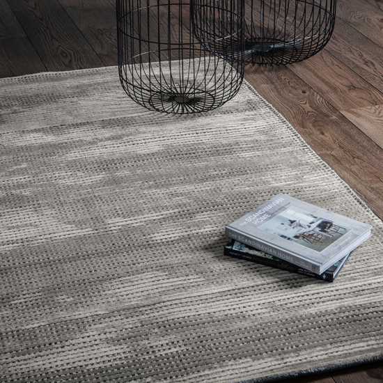 Read more about Calumet viscose and polyster multi tonal rug in ash