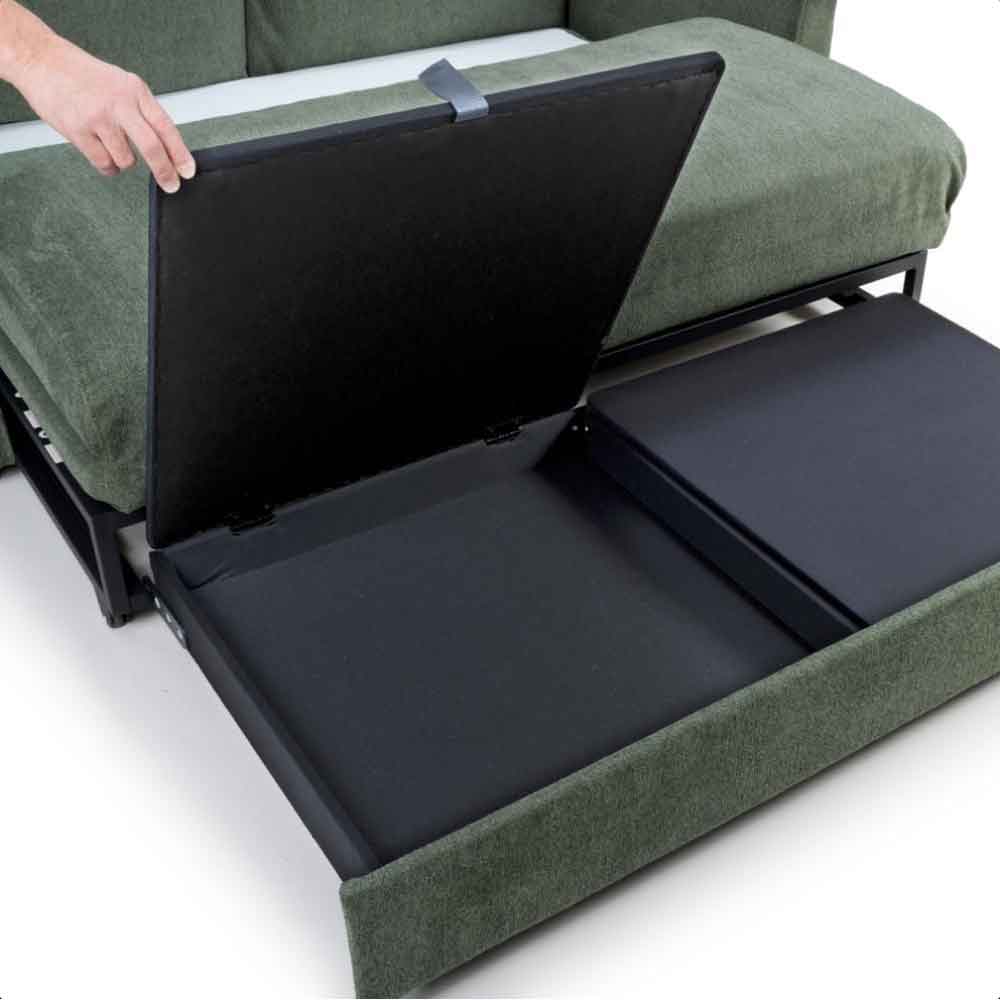Calvano Fabric Sofa Bed in Green