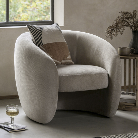 Read more about Calvi fabric armchair in cream