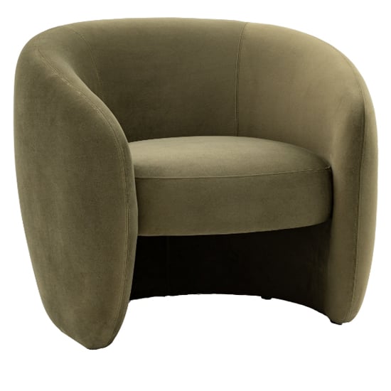 Product photograph of Calvi Fabric Armchair In Moss Green from Furniture in Fashion