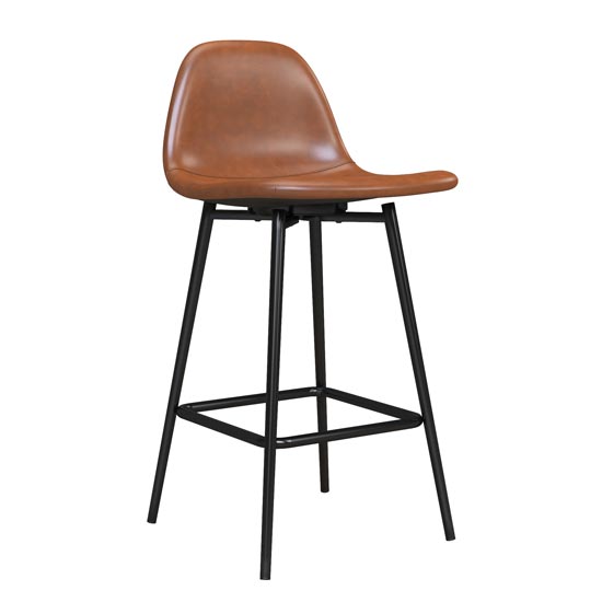 Crewe Faux Leather Upholstered Counter Stool In Camel_3
