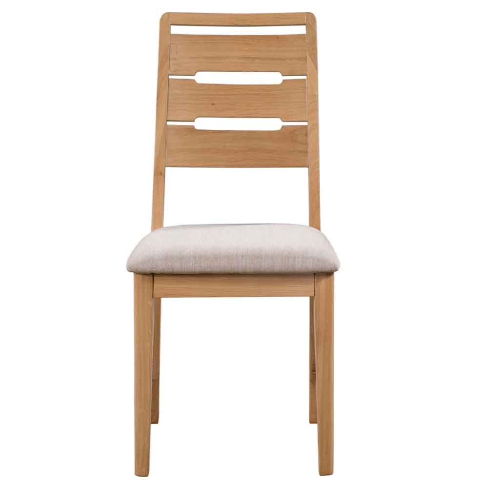 Camber Oak Wooden Dining Chair in Pair