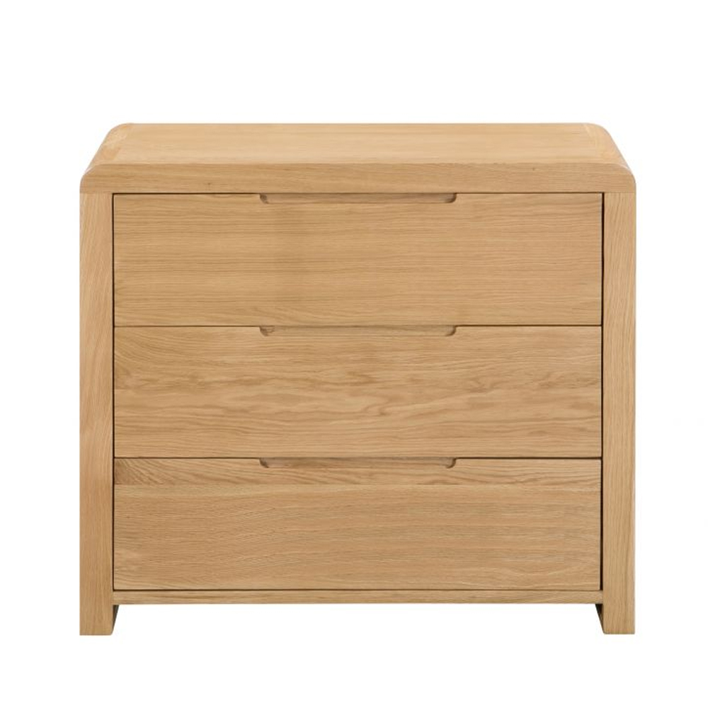 Camber Wooden Chest Of 3 Drawers In Waxed Oak