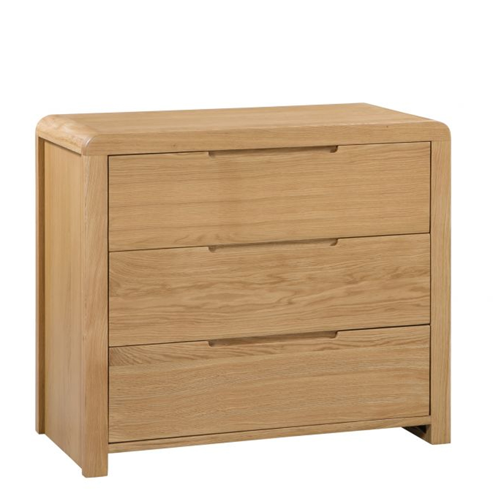 Read more about Camber wooden chest of 3 drawers in waxed oak