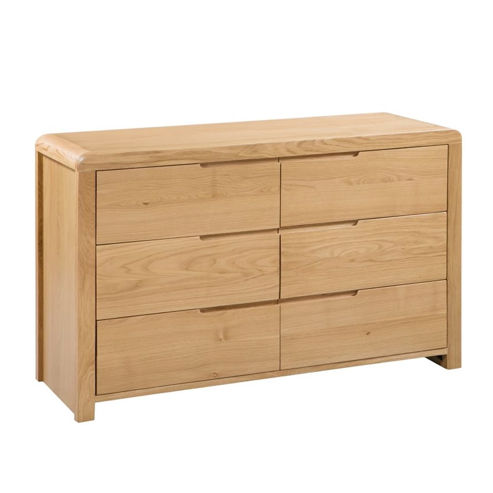 Read more about Camber wooden chest of 6 drawers in waxed oak