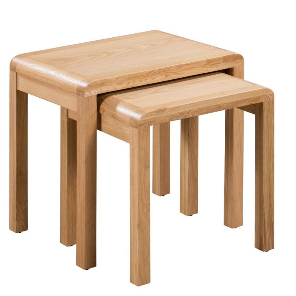 Camber Wooden Nest Of 2 Tables In Waxed Oak
