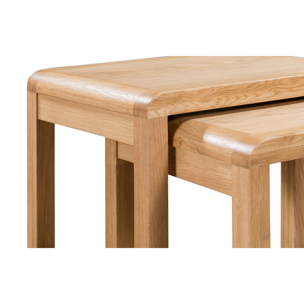 Camber Wooden Nest Of 2 Tables In Waxed Oak