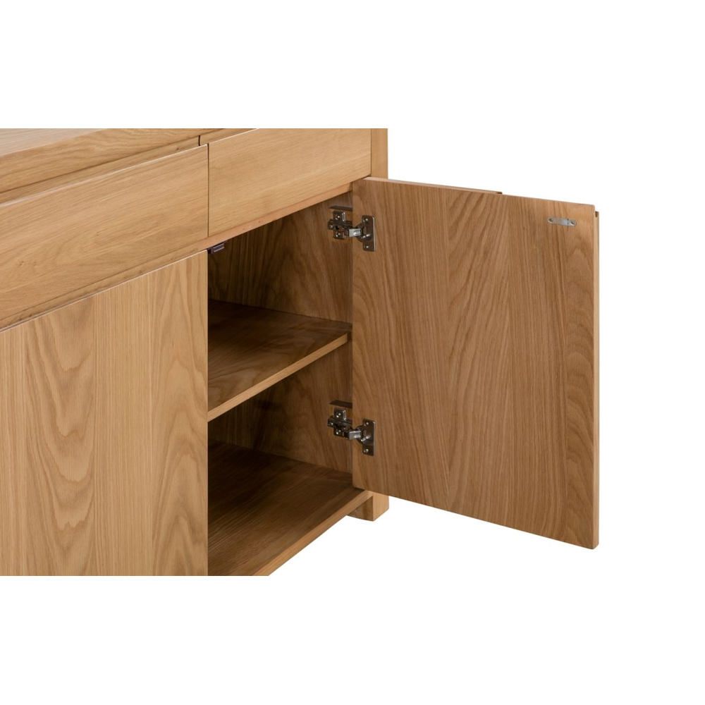 Camber Wooden Sideboard With 3 Doors 3 Drawers In Waxed Oak