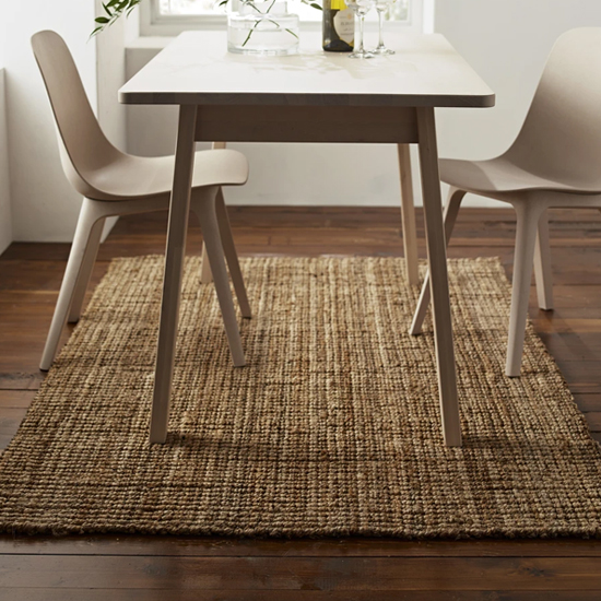 Photo of Cambrian extra large chunky jute rug in hsj boucle