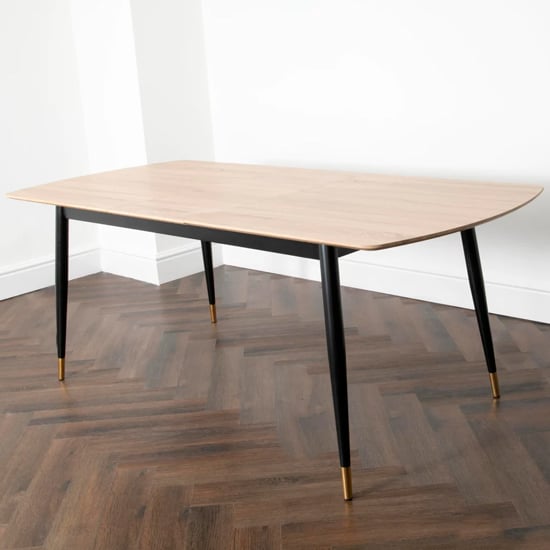 Product photograph of Cambridge Wooden Extending Dining Table In Light Oak from Furniture in Fashion