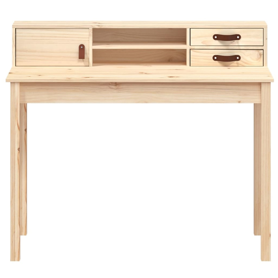 Cambridge Wooden Laptop Desk 1 Door 2 Drawers In Natural