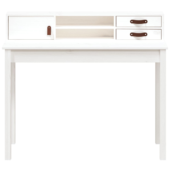 Cambridge Wooden Laptop Desk 1 Door 2 Drawers In White