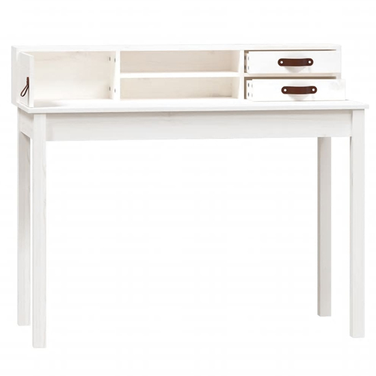Cambridge Wooden Laptop Desk 1 Door 2 Drawers In White