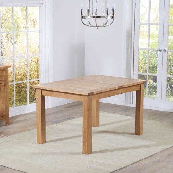 Cambroad Rectangular 130cm Extending Wooden Dining Table In Oak_2