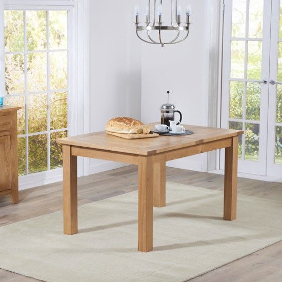 Cambroad Rectangular 120cm Extending Wooden Dining Table In Oak_5