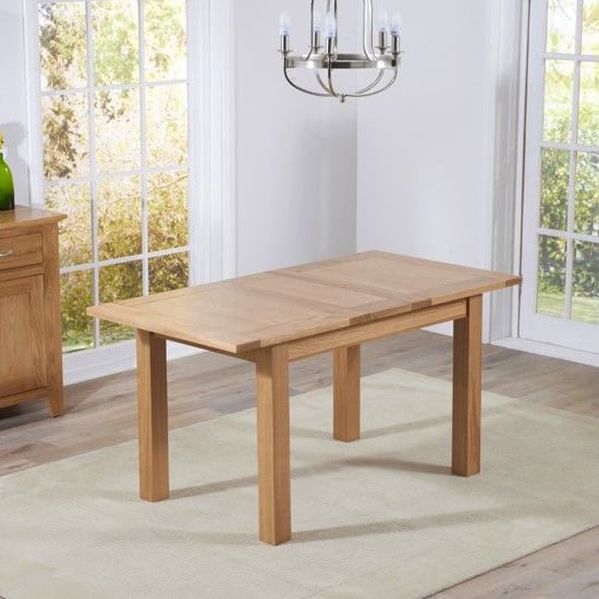 Cambroad Rectangular 120cm Extending Wooden Dining Table In Oak_1