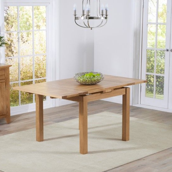 Cambroad Rectangular 90cm Extending Wooden Dining Table In Oak_4