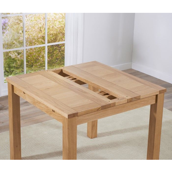 Cambroad Rectangular 90cm Extending Wooden Dining Table In Oak_7