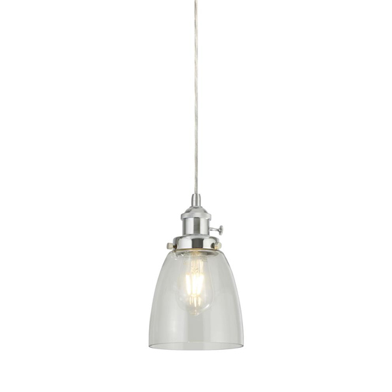 Read more about Camden clear glass ceiling pendant light in chrome