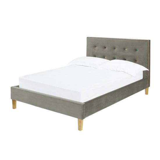 Photo of Camden double fabric bed in grey