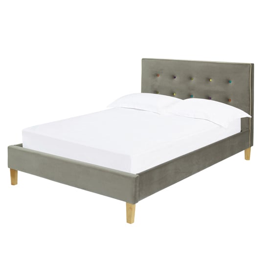 Read more about Camden king size fabric bed in grey