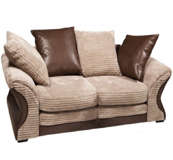 Camden Fabric Sofa Suite 3 And 2 Seater Beige Brown
