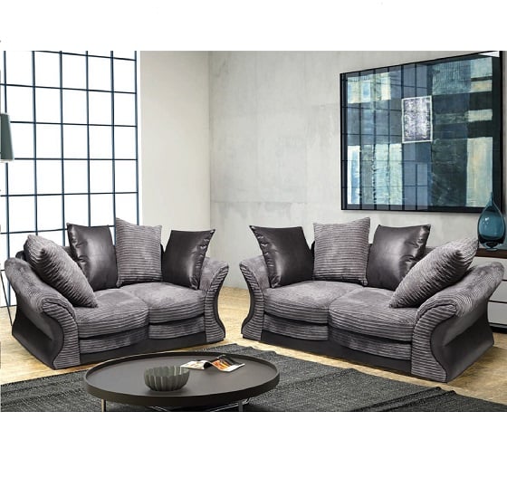 camden fabric sofa grey 3 - What Furniture To Put In Bay Window: 5 Suggestions