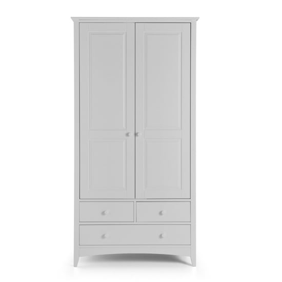 Caelia Combination Wardrobe In Grey With 2 Doors And 3 Drawers_2