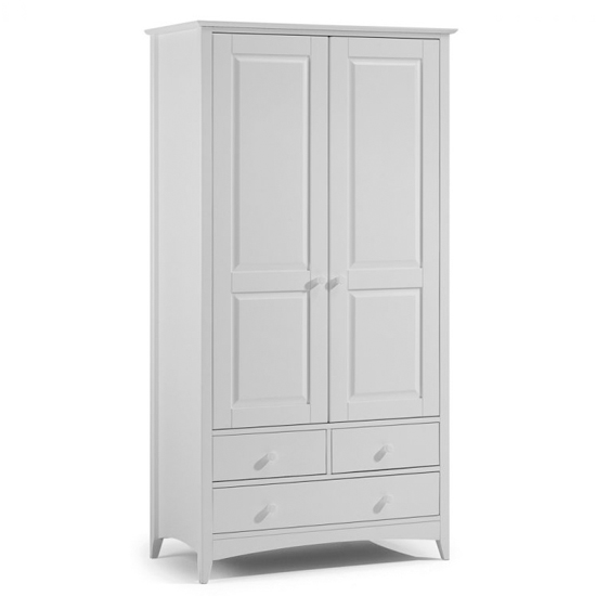 Photo of Caelia combination wardrobe in grey with 2 doors and 3 drawers