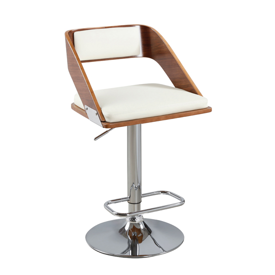Cameo Cream Faux Leather Bar Stool 15868 Furniture in