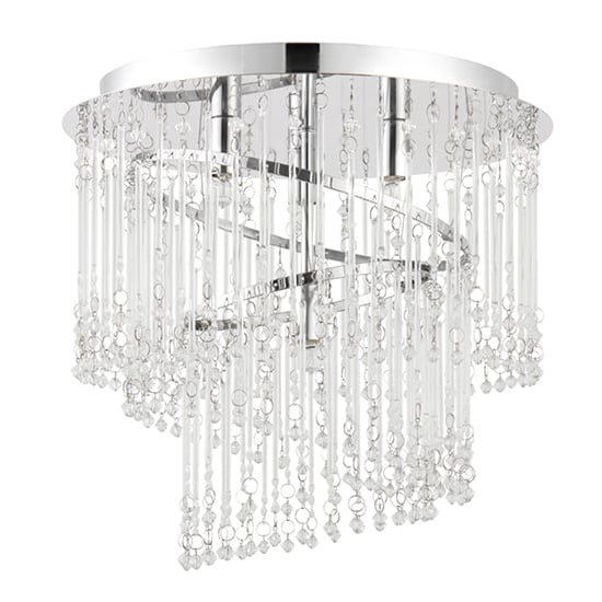 Camille 4 Lights Ceiling Pendant Light In Polished Chrome