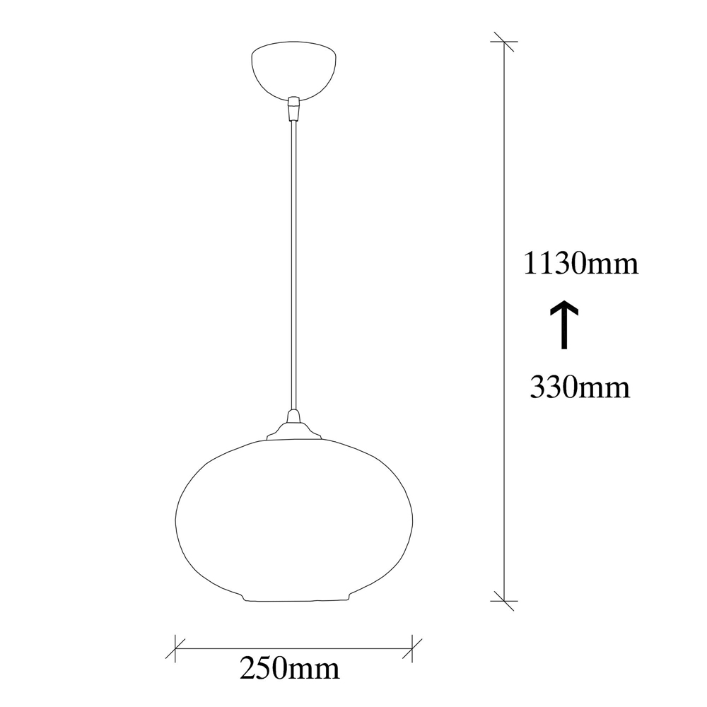 Carmini Oval Metal Ceiling Pendant Light in Black and Honey