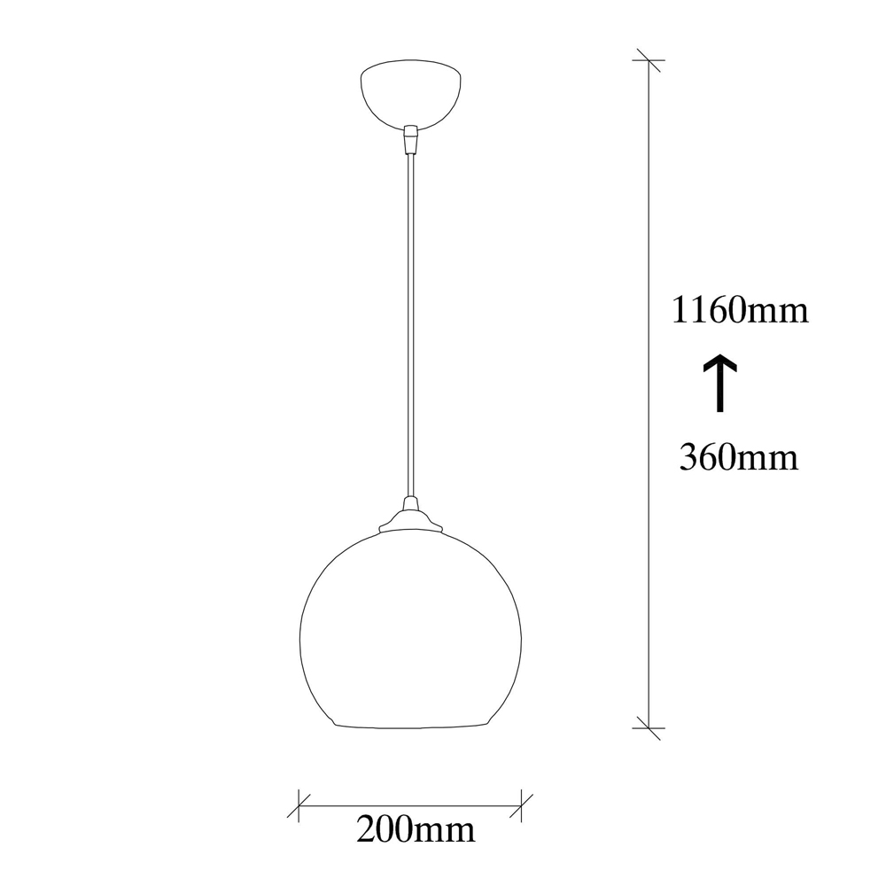 Carmini Round Metal Ceiling Pendant Light in Black and Honey