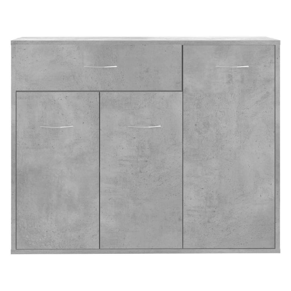 Camino Wooden Sideboard With 3 Doors 1 Drawer In Concrete Grey