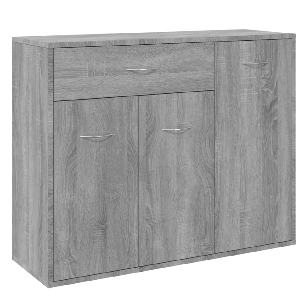 Camino Wooden Sideboard With 3 Doors 1 Drawer In Grey Sonoma