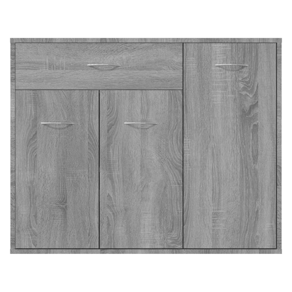 Camino Wooden Sideboard With 3 Doors 1 Drawer In Grey Sonoma