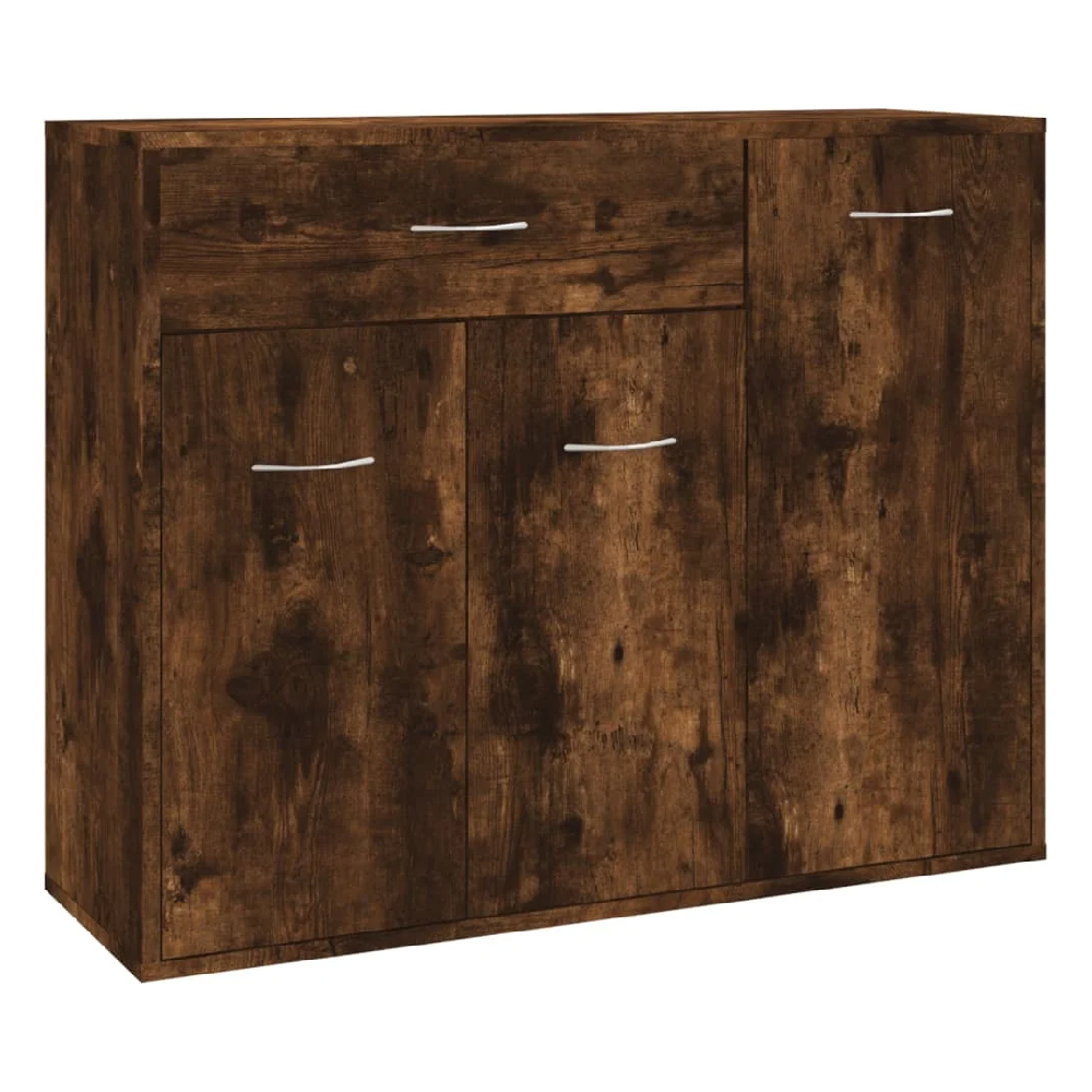 Camino Wooden Sideboard With 3 Doors 1 Drawer In Smoked Oak