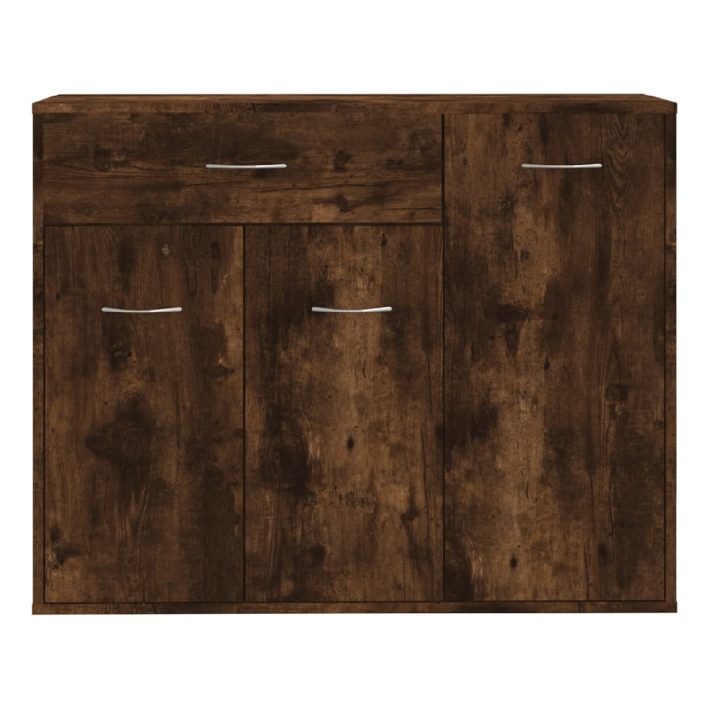 Camino Wooden Sideboard With 3 Doors 1 Drawer In Smoked Oak